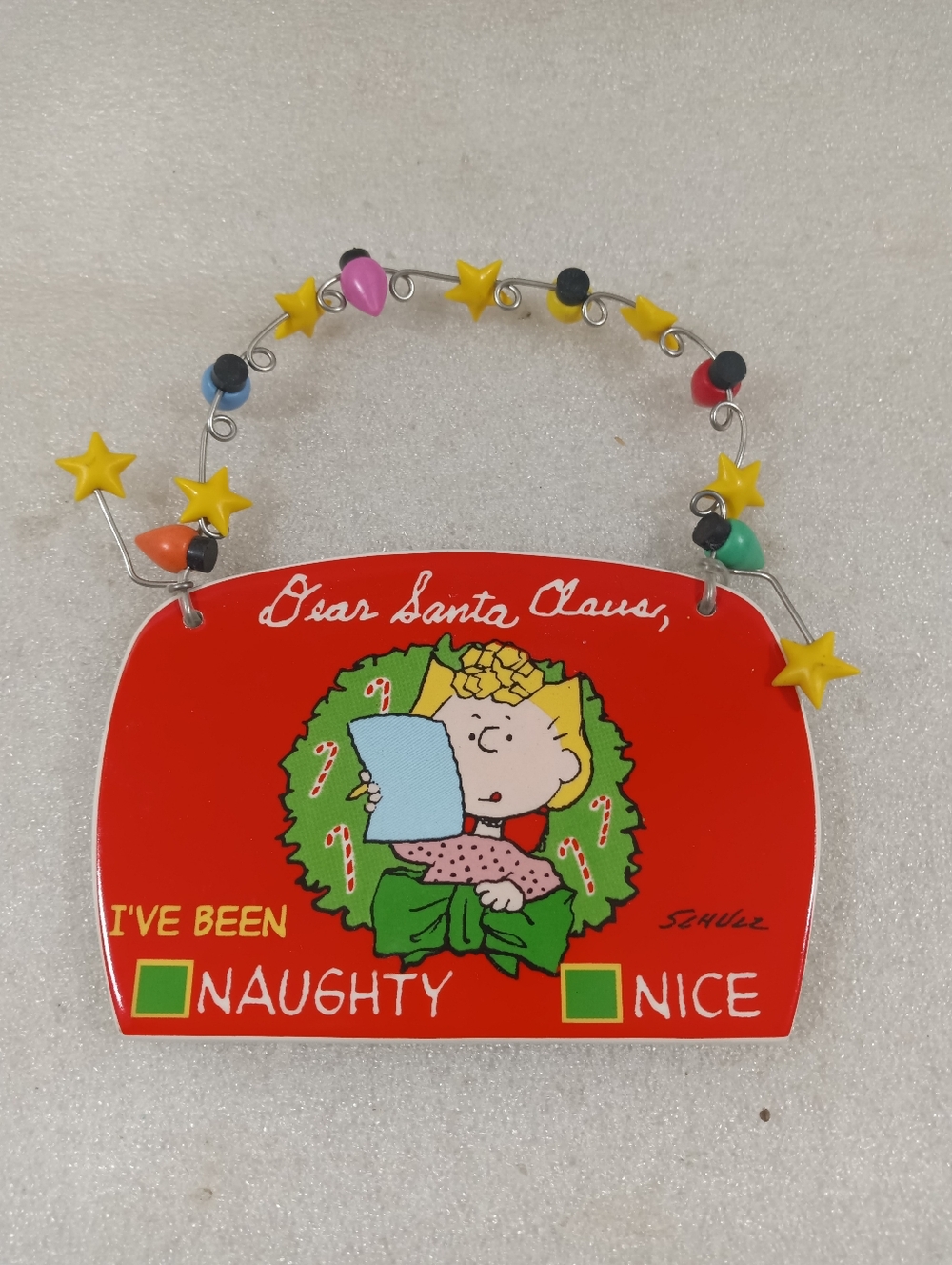 Department 56 Peanuts Collectible Holiday Plaque Sally